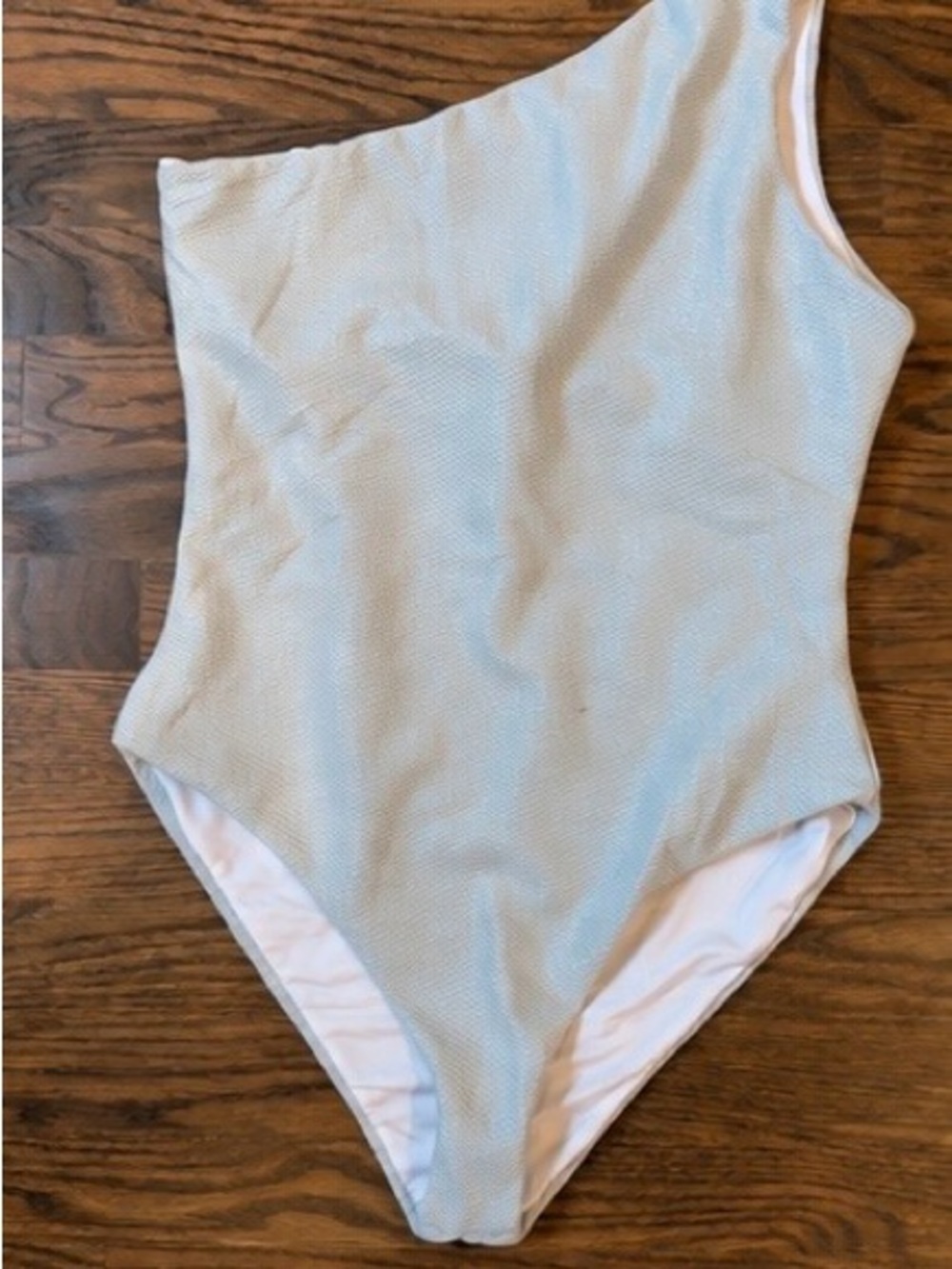 Beach Riot One Shoulder One-Piece Swimsuit | Silver Mist | Size Med